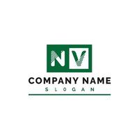 création de logo de lettre nv vecteur