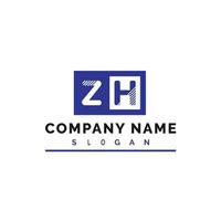 création de logo de lettre zh vecteur