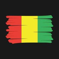 brosse drapeau de guinée vecteur