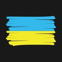 pinceau drapeau ukraine vecteur