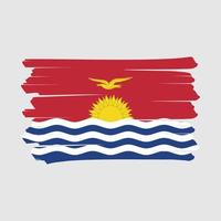 pinceau drapeau kiribati vecteur