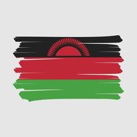 brosse drapeau malawi vecteur