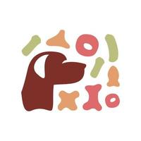 logo de nourriture pour animaux de compagnie vecteur