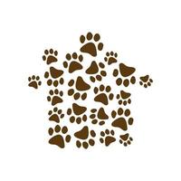 logo de la maison des animaux de compagnie vecteur
