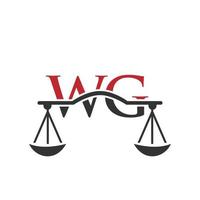 lettre de cabinet d'avocats création de logo wg. signe d'avocat vecteur