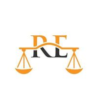 modèle de vecteur de conception de logo lettre ré avocat droit