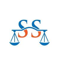 création de logo lettre ss de cabinet d'avocats. signe d'avocat vecteur