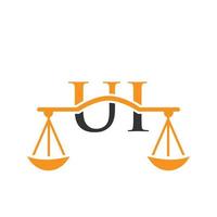 création de logo d'interface utilisateur de lettre de cabinet d'avocats. signe d'avocat vecteur