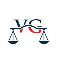 création de logo de lettre de cabinet d'avocats vg. signe d'avocat vecteur