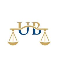 lettre de cabinet d'avocats création de logo ub. signe d'avocat vecteur