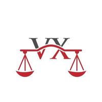 lettre de cabinet d'avocats vx création de logo. signe d'avocat vecteur