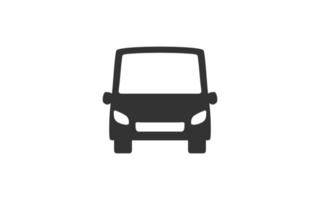 logo d'icône de vue de face de voiture pour le vecteur de modèle avec la couleur noire.