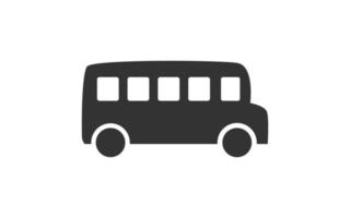logo d'icône d'autobus scolaire pour le vecteur de modèle avec la couleur noire.
