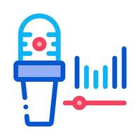 illustration du contour de l'icône des ondes audio du microphone vecteur
