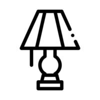 illustration de contour d'icône de lampe d'éclairage électrique vecteur