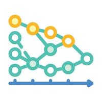 illustration vectorielle de l'icône de couleur de la science des données de l'algorithme vecteur