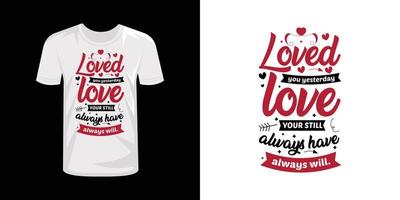 conception de t shirt typographie saint valentin vecteur