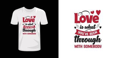 conception de t shirt typographie saint valentin vecteur