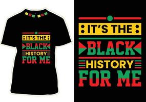 conception de t-shirt du mois de l'histoire des noirs vecteur