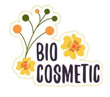 bio cosmétiques avec vecteur d'ingrédients naturels