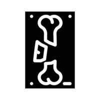 os cassé x-ray glyphe icône illustration vectorielle vecteur