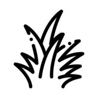 illustration de symbole de contour vectoriel icône buisson tropical