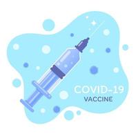 une seringue médicale contenant le vaccin covid-19 vecteur