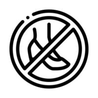 interdiction de porter des chaussures à talons icône noire illustration vectorielle vecteur