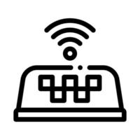 présence de wi-fi dans l'illustration vectorielle d'icône en ligne de taxi vecteur
