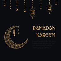 Kareem Ramadan. modèle de prières de la communauté du festival islamique pour la publication, la bannière, la carte, l'affiche, l'arrière-plan. vecteur