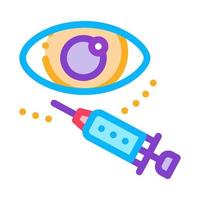 illustration vectorielle de l'icône d'injection de cosmétologie oculaire vecteur