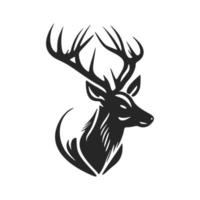 logo vectoriel noir et blanc minimaliste avec l'image d'un cerf.