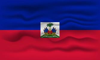 agitant le drapeau du pays Haïti. illustration vectorielle. vecteur