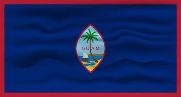 agitant le drapeau du pays guam. illustration vectorielle. vecteur