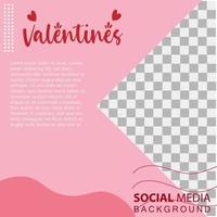 modèles carrés de vacances de la saint-valentin. illustration vectorielle de médias sociaux pour carte de voeux, applications mobiles, conception de bannières et publicités Web vecteur