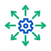 illustration vectorielle de l'icône des flèches d'engrenage vecteur