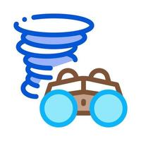 illustration de contour vectoriel icône tornade binoculaire