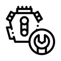 illustration vectorielle de l'icône de réparation du moteur vecteur