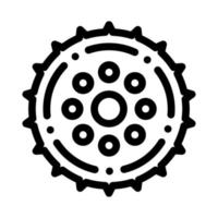 bicyclette, bielle, vecteur, contour, illustration vecteur