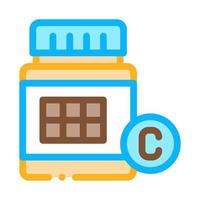 illustration vectorielle de l'icône de la bouteille de vitamines vecteur