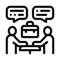 discussion d'affaires à l'illustration vectorielle de l'icône de réunion vecteur