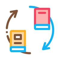 illustration de contour vectoriel icône de partage de livre