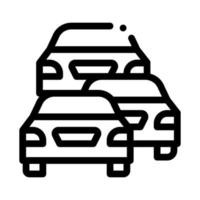 flux de voitures icône illustration de contour vectoriel