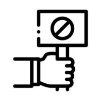 signe de drapeau indiquant l'illustration vectorielle de l'icône de protestation vecteur