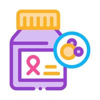 illustration vectorielle de l'icône des pilules contre le cancer vecteur