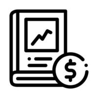 croissance vers le haut investissement livre icône vecteur contour illustration