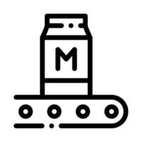 illustration de contour vectoriel icône bouteille de lait convecteur