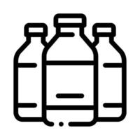 illustration de contour vectoriel icône bouteilles de liquide