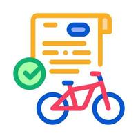 contrat d'utilisation temporaire de l'illustration vectorielle de l'icône de vélo vecteur