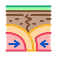 agir les tremblements de terre au sol icône illustration vectorielle vecteur